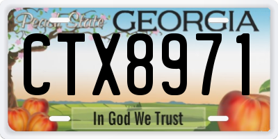 GA license plate CTX8971
