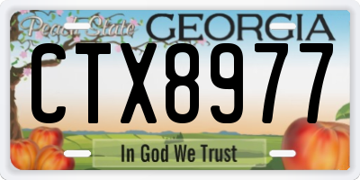 GA license plate CTX8977