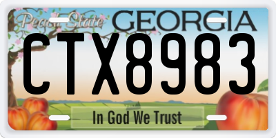 GA license plate CTX8983