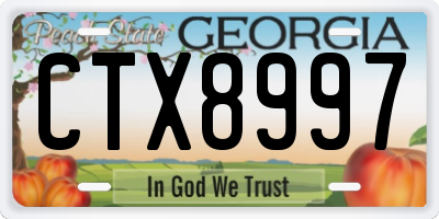 GA license plate CTX8997