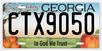 GA license plate CTX9050
