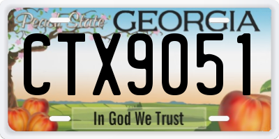 GA license plate CTX9051