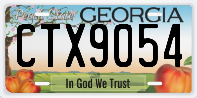 GA license plate CTX9054