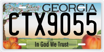 GA license plate CTX9055