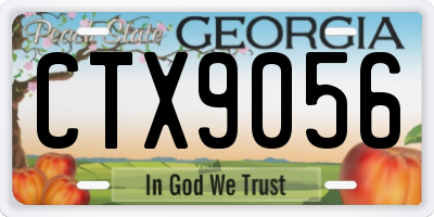 GA license plate CTX9056