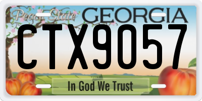 GA license plate CTX9057