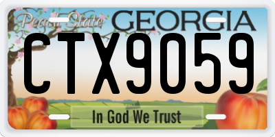 GA license plate CTX9059