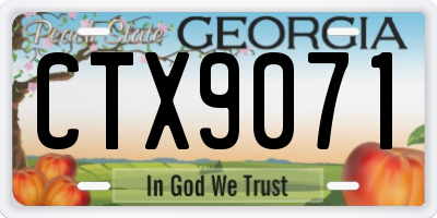 GA license plate CTX9071
