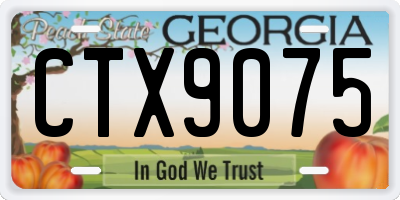 GA license plate CTX9075
