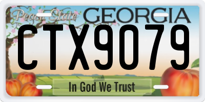 GA license plate CTX9079