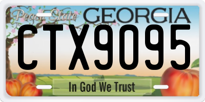 GA license plate CTX9095