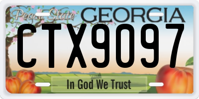 GA license plate CTX9097