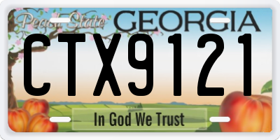 GA license plate CTX9121
