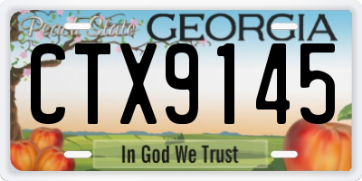 GA license plate CTX9145