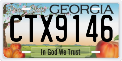 GA license plate CTX9146