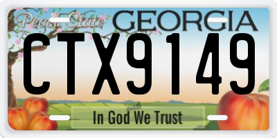GA license plate CTX9149