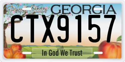 GA license plate CTX9157