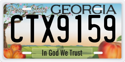 GA license plate CTX9159