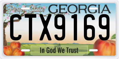 GA license plate CTX9169