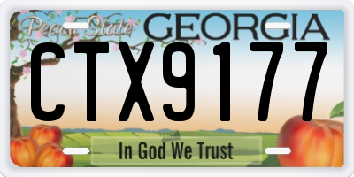 GA license plate CTX9177
