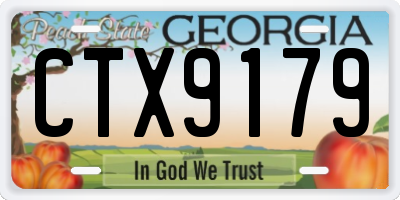GA license plate CTX9179