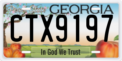 GA license plate CTX9197
