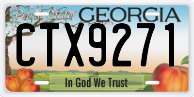 GA license plate CTX9271