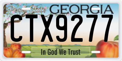 GA license plate CTX9277