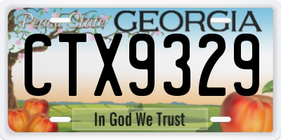 GA license plate CTX9329
