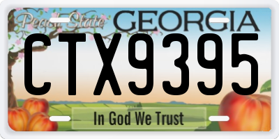 GA license plate CTX9395