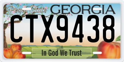 GA license plate CTX9438