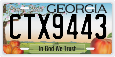 GA license plate CTX9443