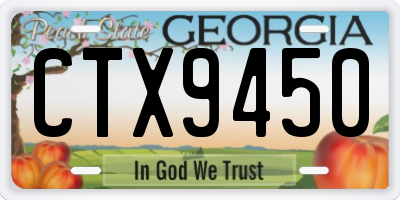 GA license plate CTX9450