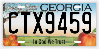 GA license plate CTX9459