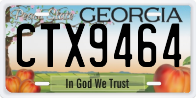 GA license plate CTX9464