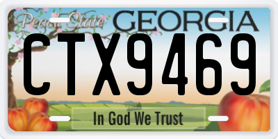 GA license plate CTX9469