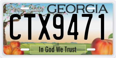 GA license plate CTX9471