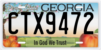 GA license plate CTX9472