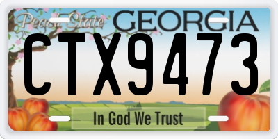 GA license plate CTX9473