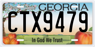 GA license plate CTX9479