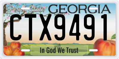 GA license plate CTX9491