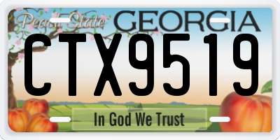 GA license plate CTX9519