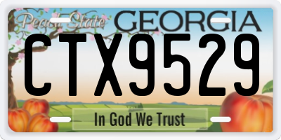 GA license plate CTX9529