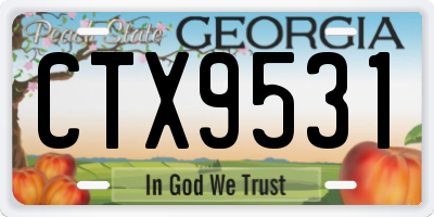 GA license plate CTX9531