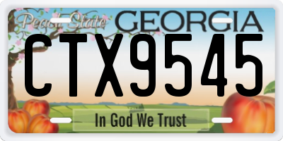 GA license plate CTX9545