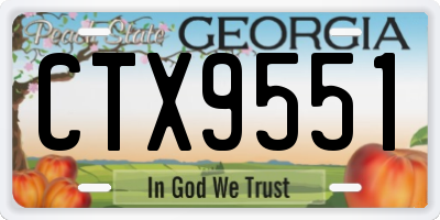 GA license plate CTX9551