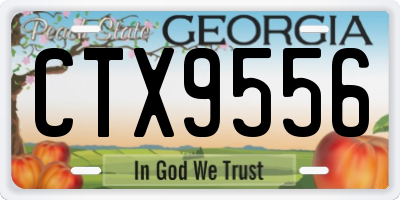 GA license plate CTX9556