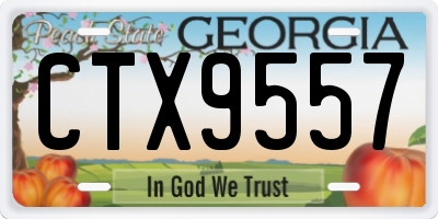 GA license plate CTX9557