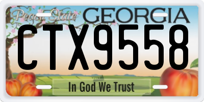 GA license plate CTX9558