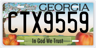 GA license plate CTX9559